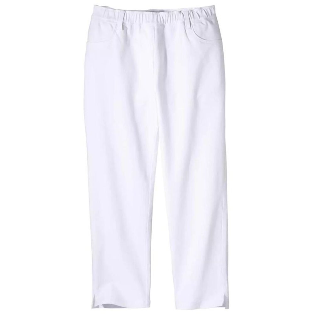 Atlas for Women Womens/Ladies Stretch Cropped Pants / White